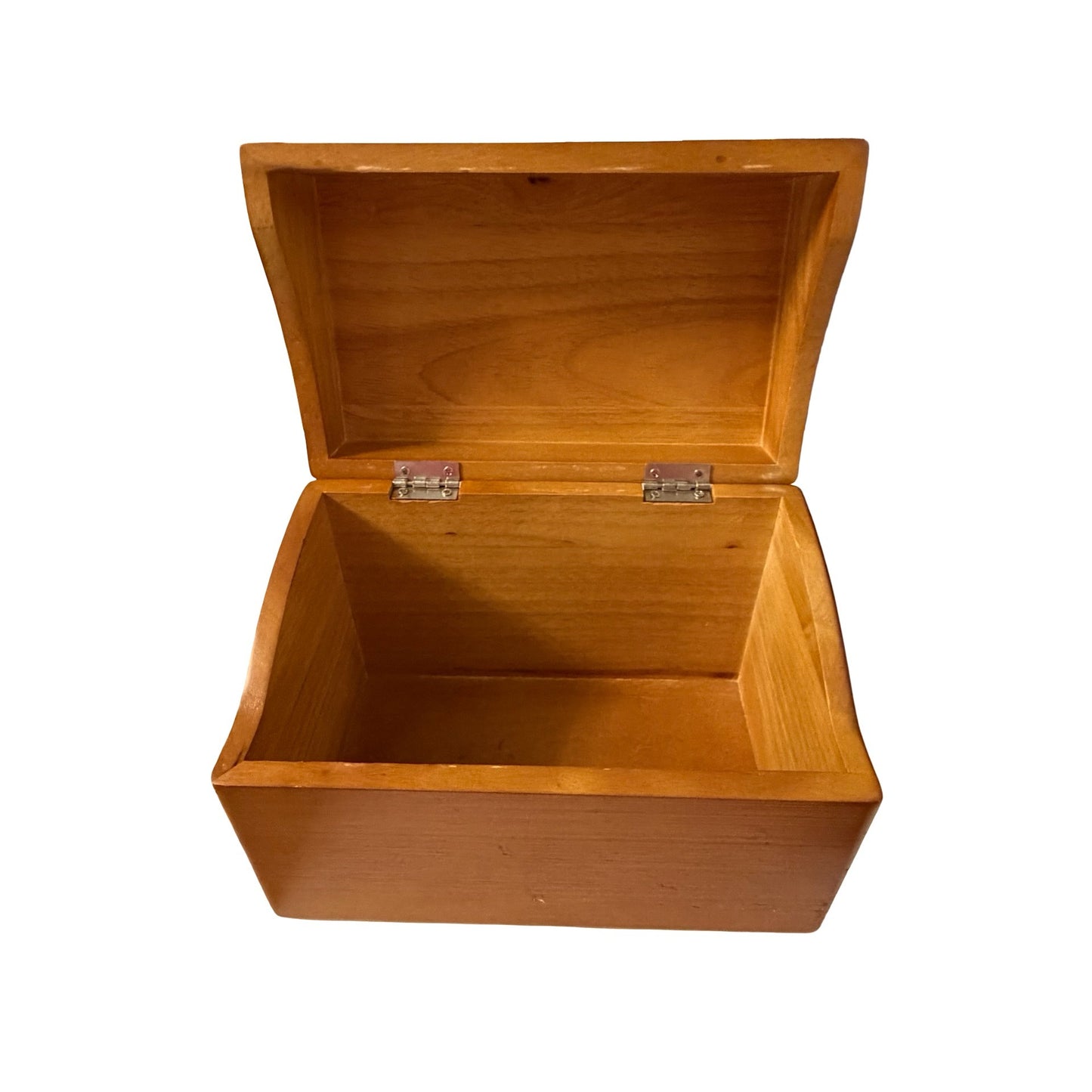 Vintage Handmade Cedar Wood Keepsake Box Storage Chest Rustic Knot Detail