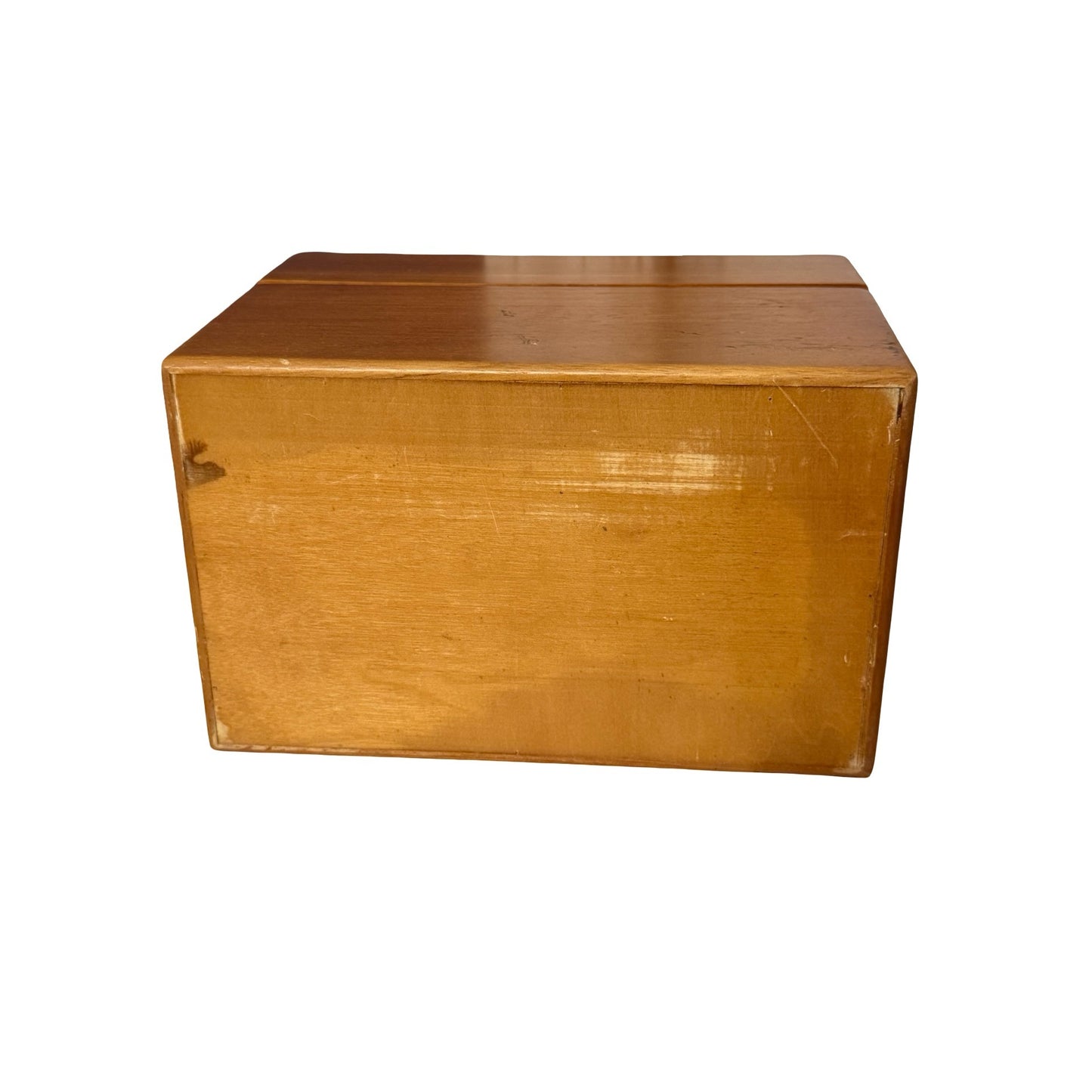 Vintage Handmade Cedar Wood Keepsake Box Storage Chest Rustic Knot Detail