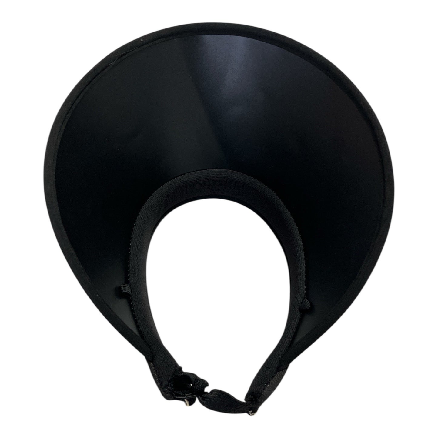 Women’s Wide Brim Straw Sun Visor Hat Black Trim Adjustable Golf Tennis Beach
