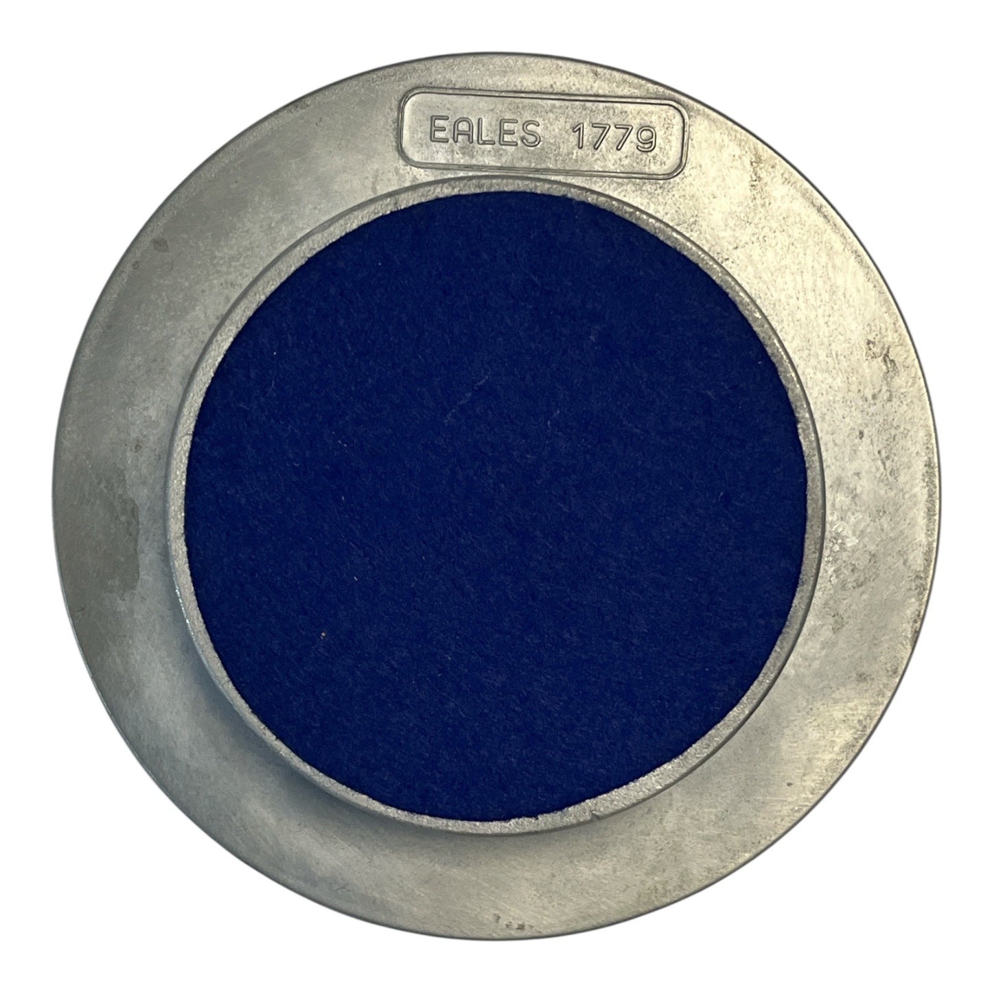 Vintage Eales 1779 Pewter Wine Bottle Coaster – “A Dinner Without Wine Is Like a Day Without Sunshine” – Felt Bottom – 6.5"