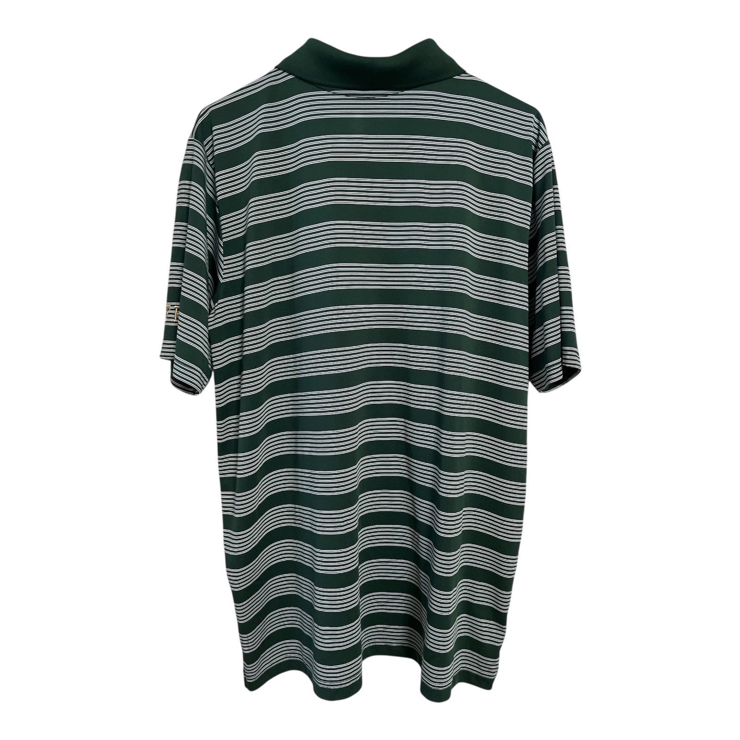 Knights Apparel USF Bulls Polo Shirt Green White Striped Men’s Size L