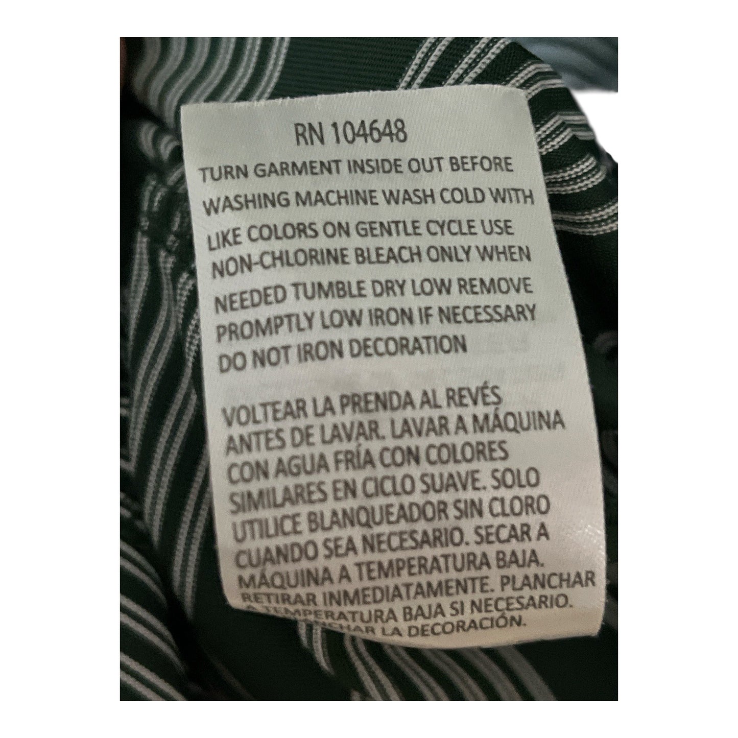 Knights Apparel USF Bulls Polo Shirt Green White Striped Men’s Size L