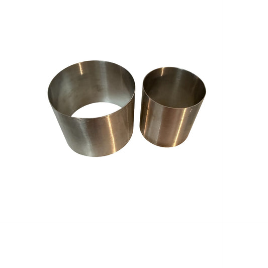 BergHOFF 18/8 Stainless Steel Food Plating Rings Set of 2 Culinary Molds Pastry Dessert