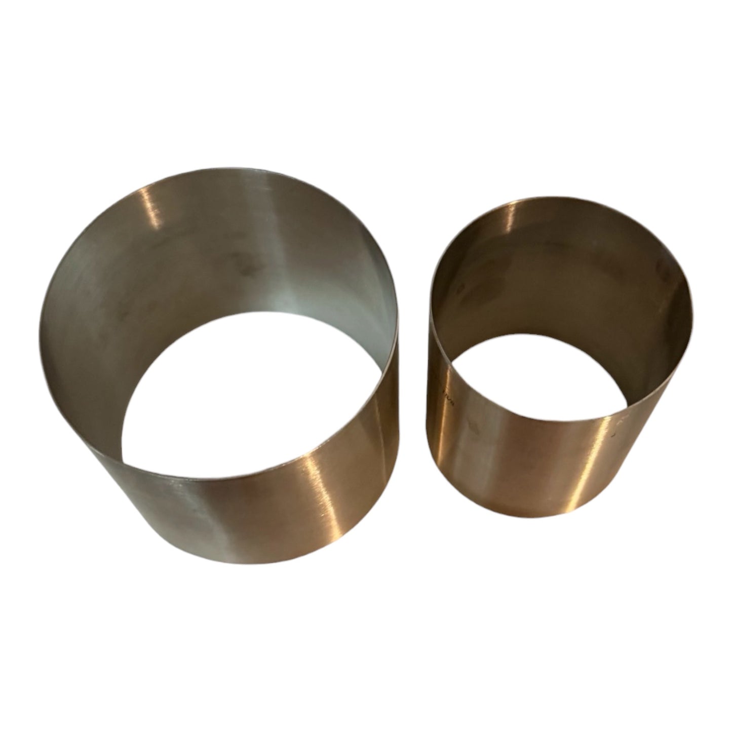 BergHOFF 18/8 Stainless Steel Food Plating Rings Set of 2 Culinary Molds Pastry Dessert