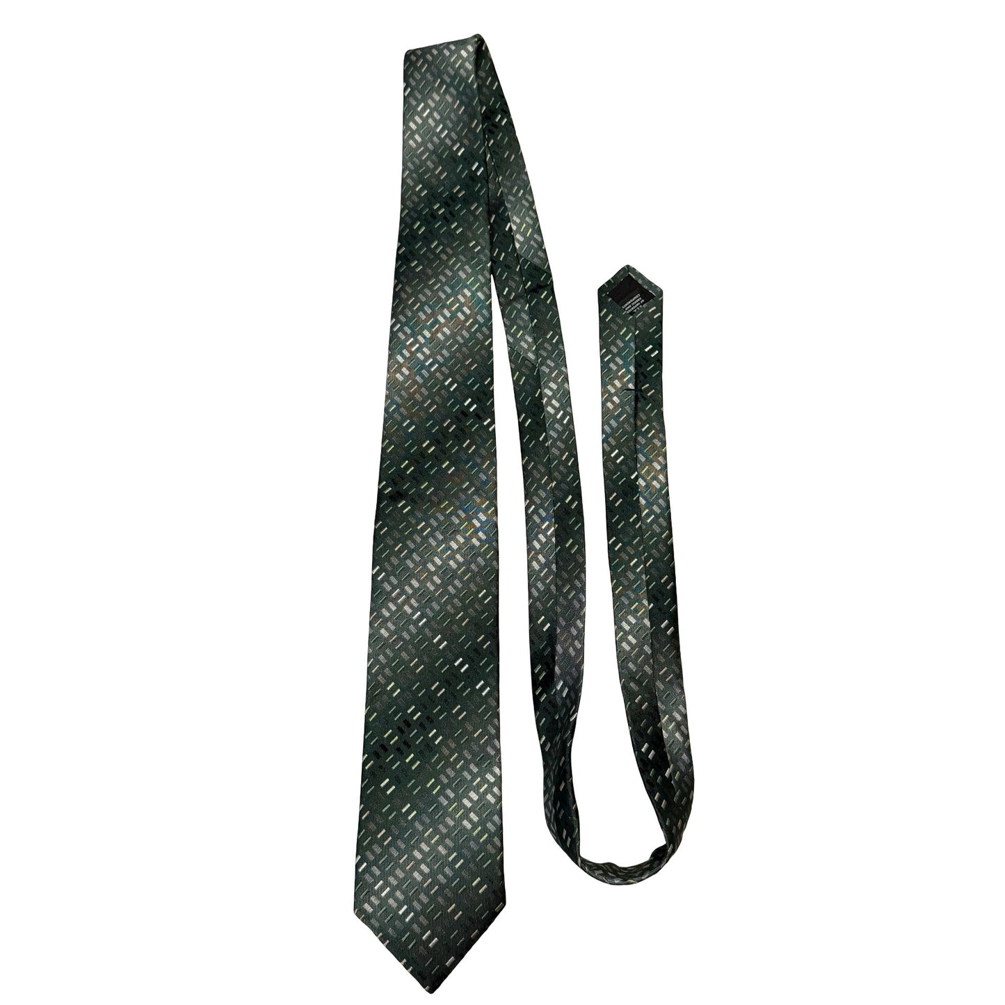 Murano 100% Silk Green Geometric Necktie NWT Mens Tie $49.50 Retail