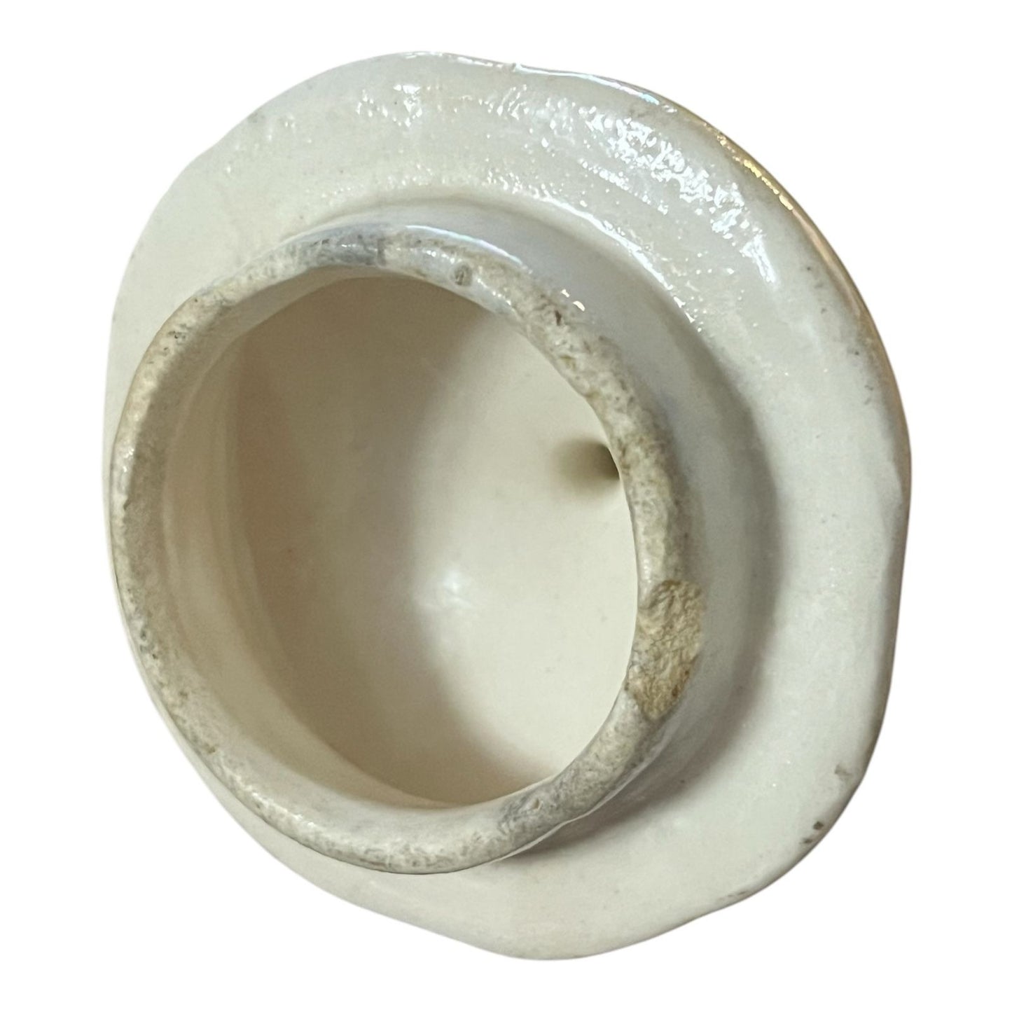 Vintage Czechoslovakia Lusterware Teapot – Cream & Yellow Iridescent Finish – Black Trim – 4.5x6