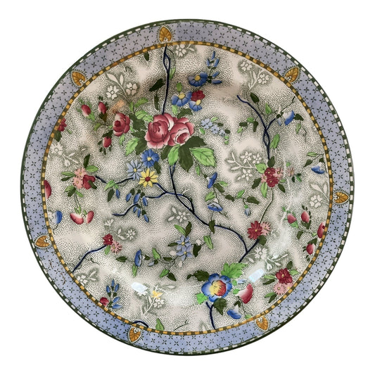 Royal Corona Ware Rosetta Plate – S. Hancock & Sons, 1920s–30s, 10" Floral Chintz.