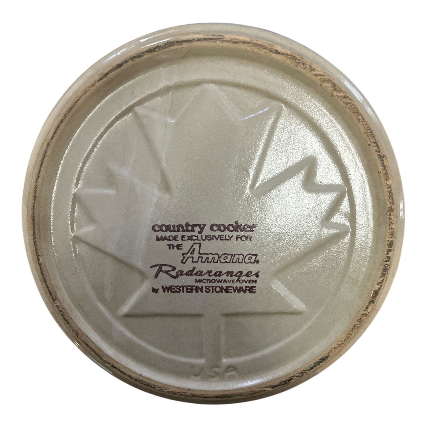 1970s Amana Radarange Country Cooker Casserole Dish – Western Stoneware – With Lid