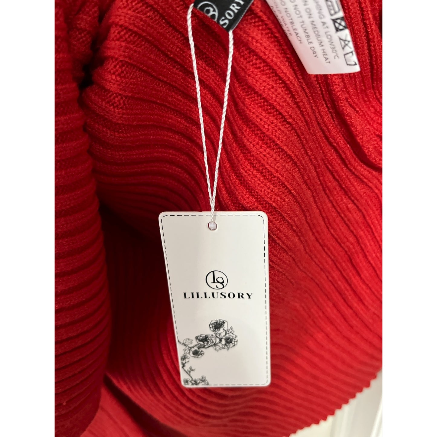 Lillusory Dark Orange / Red Ribbed Turtleneck Sweater – Women’s 2XL – NWT