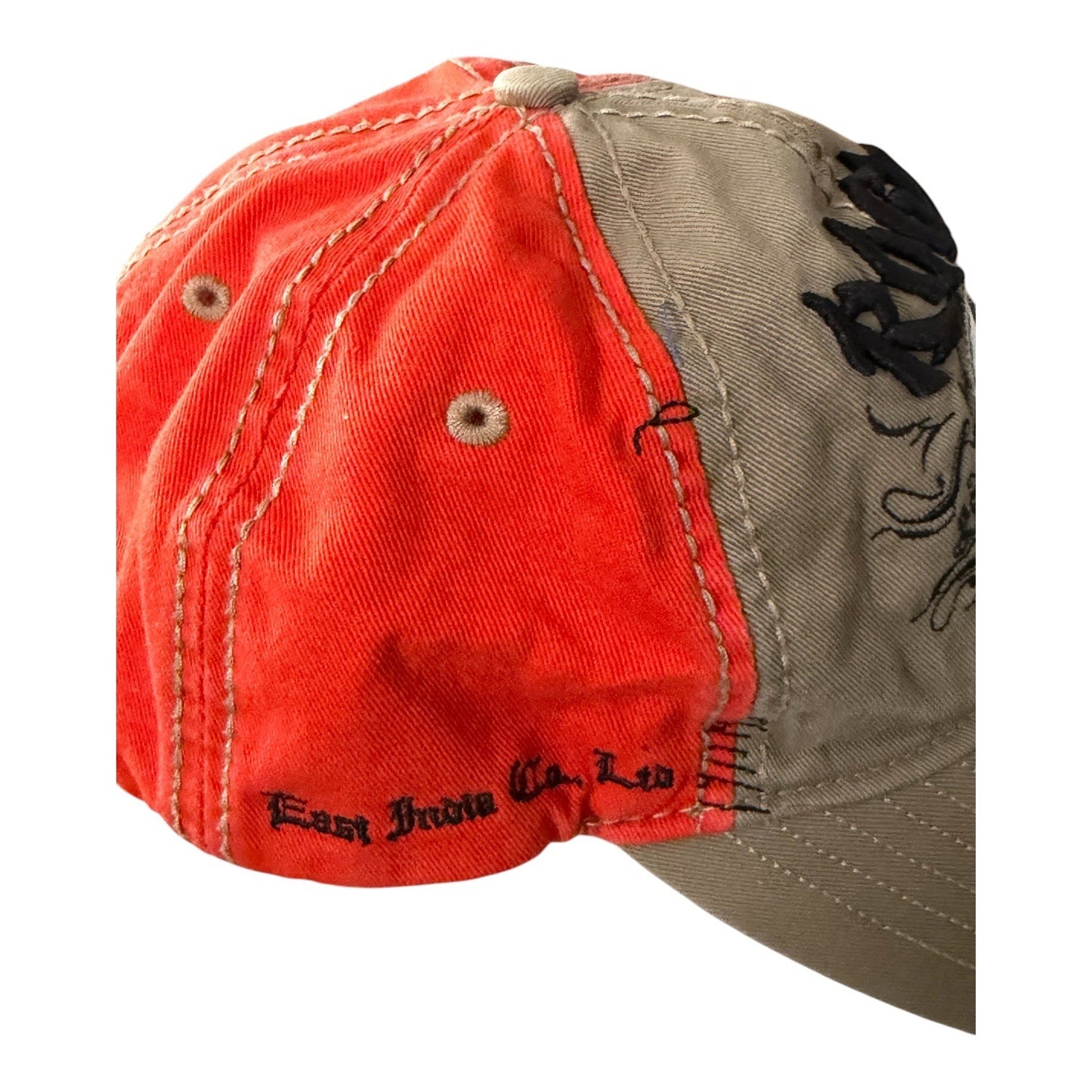 Rogue East India Trading Co Gurkha Skull Cigar Hat Distressed Baseball Cap