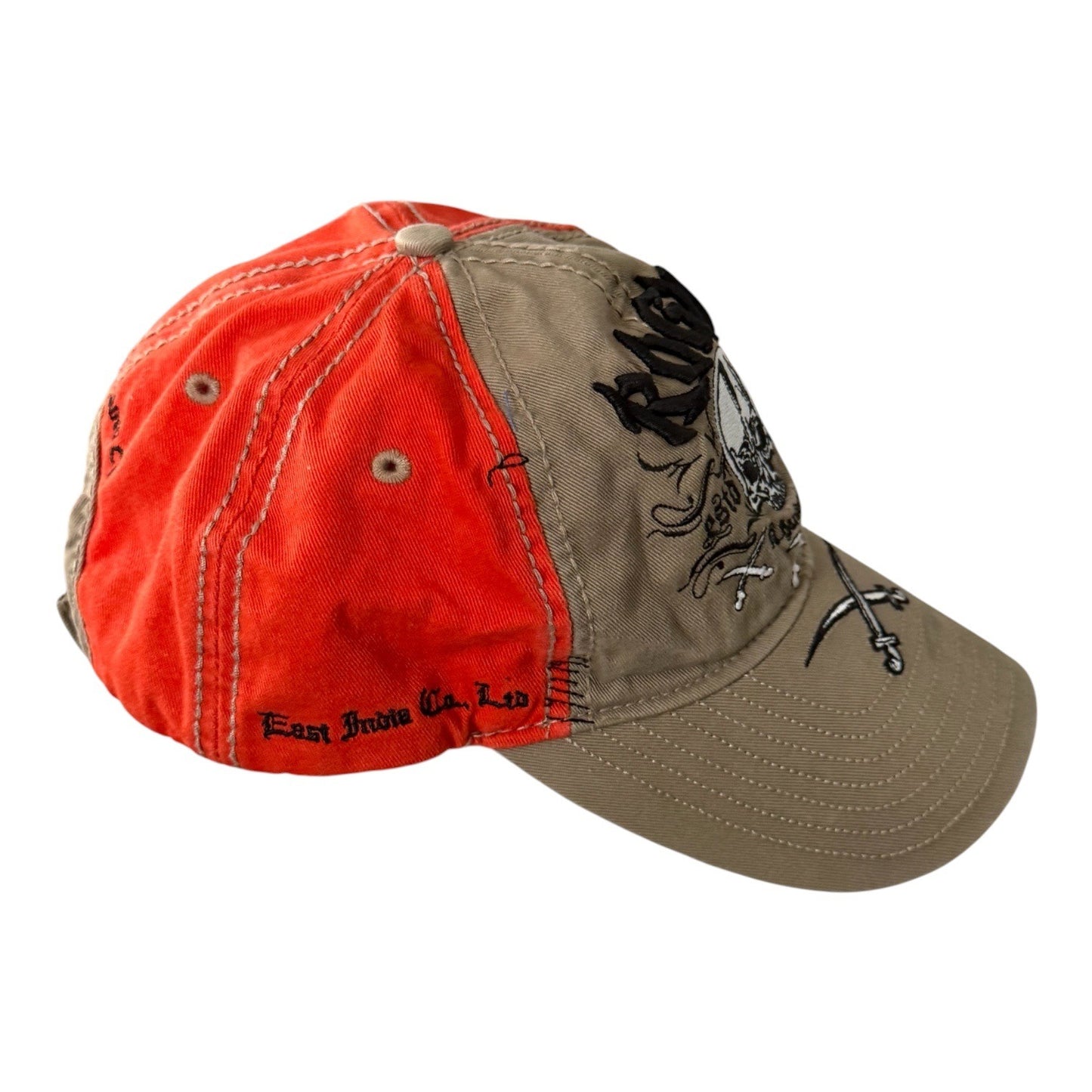 Rogue East India Trading Co Gurkha Skull Cigar Hat Distressed Baseball Cap