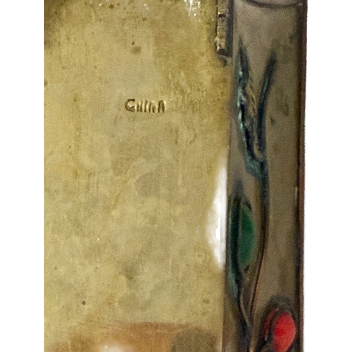 Vintage Brass Enamel Planters Set of 2 Rectangular Cachepot Trinket Dishes China