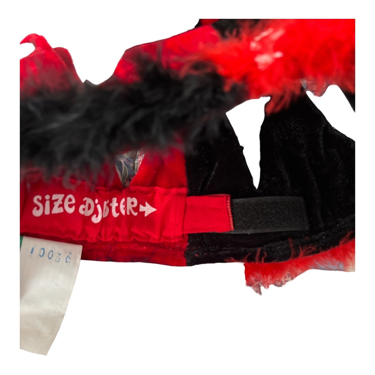 Vintage Alice in Wonderland by elope Red Black Jester Crown Hat Headpiece