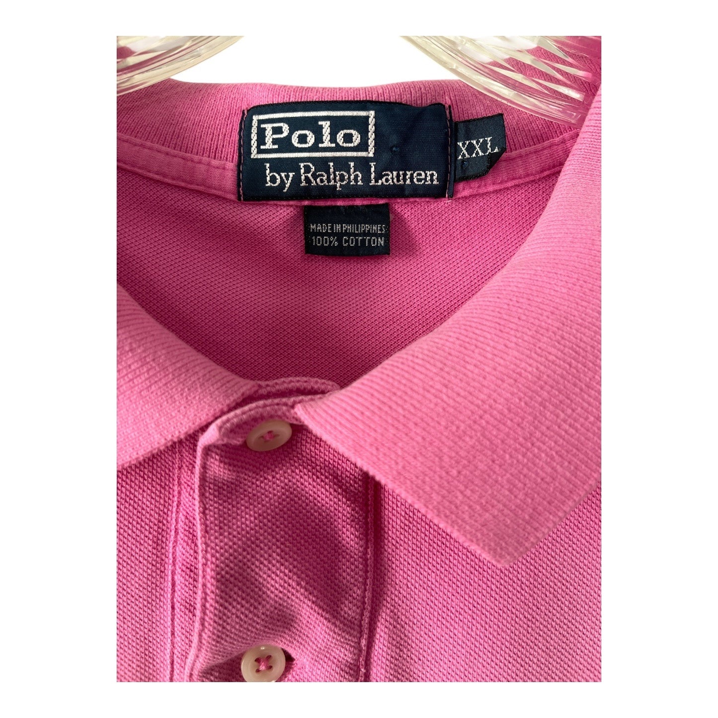 VTG Polo by Ralph Lauren Pink Short Sleeve Polo Shirt Men’s XXL 100% Cotton