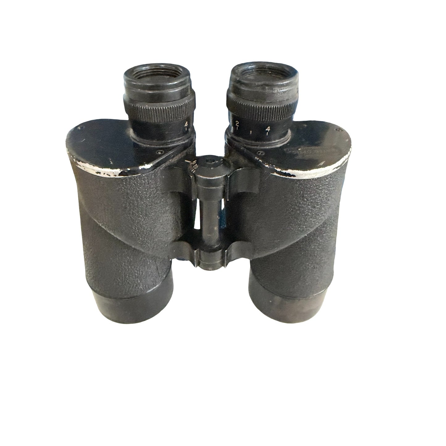 Vintage Japanese Binoculars Black Metal Field Glasses Individual Focus With Strap