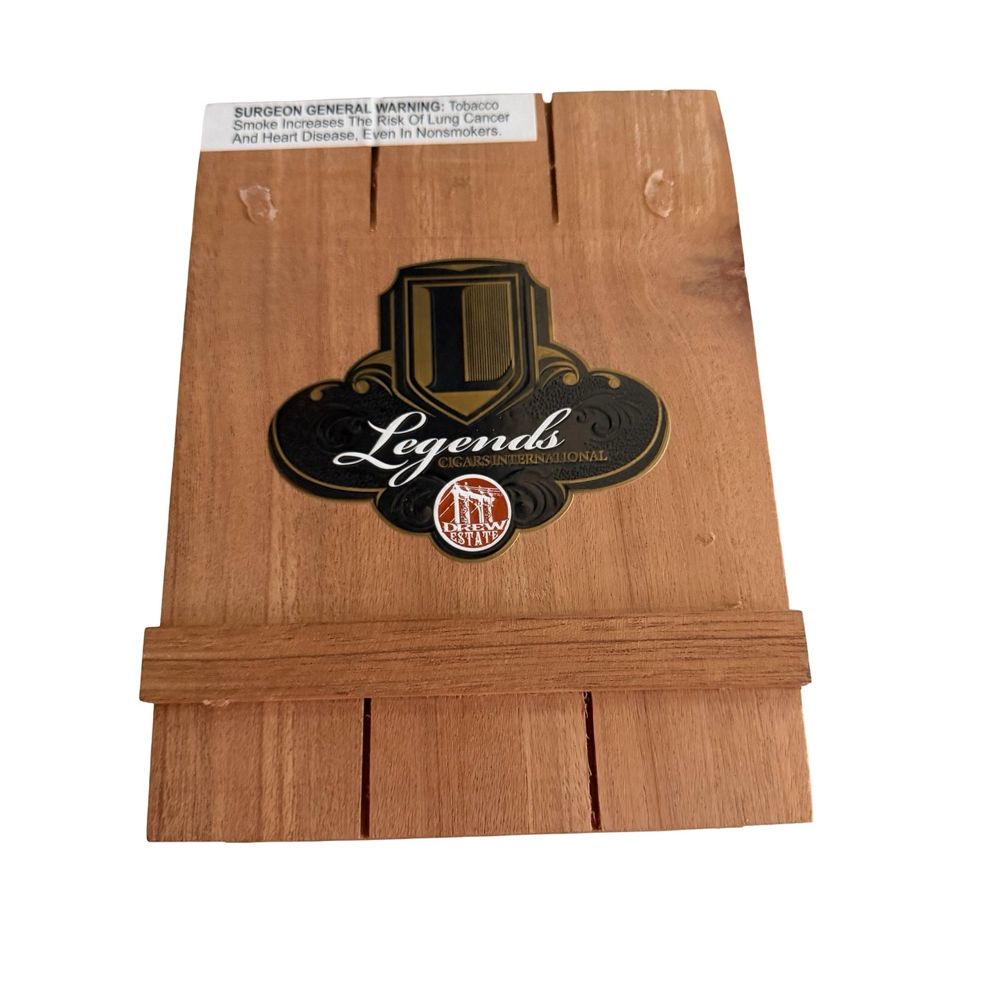 Drew Estate Legends Robusto Wooden Cigar Box Crate Style Storage Box Nicaragua 20 Count