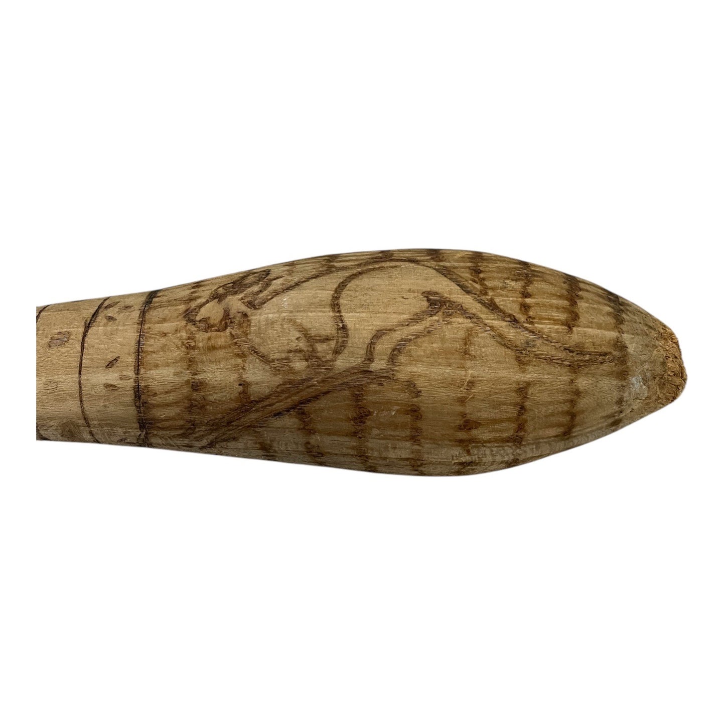 Australian Aboriginal Style Carved Wooden Digging Stick Wall Decor Kangaroo Kookaburra