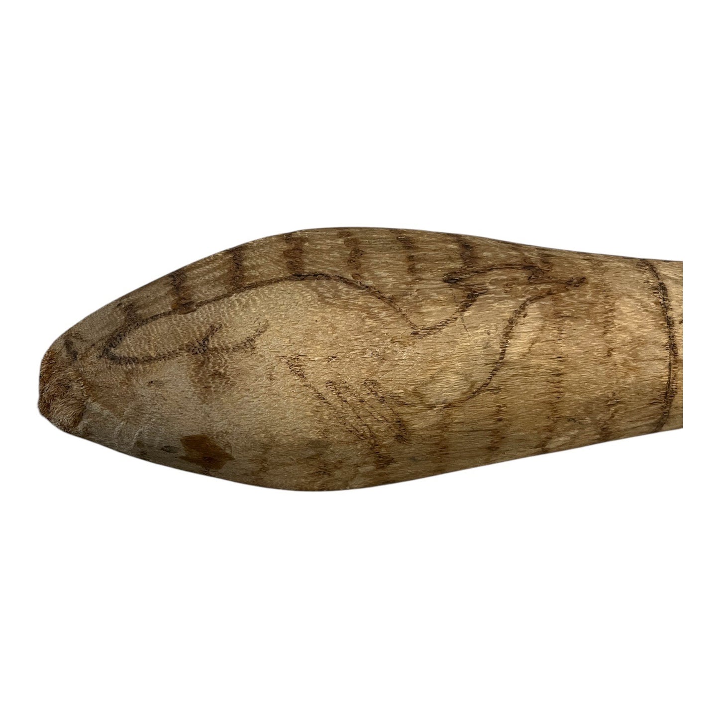 Australian Aboriginal Style Carved Wooden Digging Stick Wall Decor Kangaroo Kookaburra