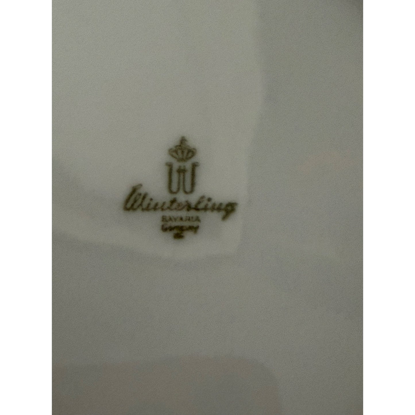 Winterling Bavaria München 22K Gold Porcelain Souvenir Bowl Germany Scalloped Dish 8”