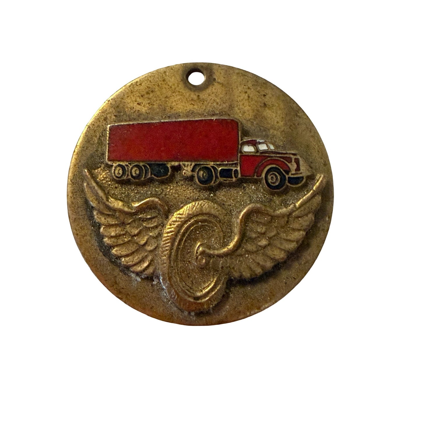 Vintage AFL Teamsters Shop Steward Badge Medallion Bastian Bros Enamel Truck