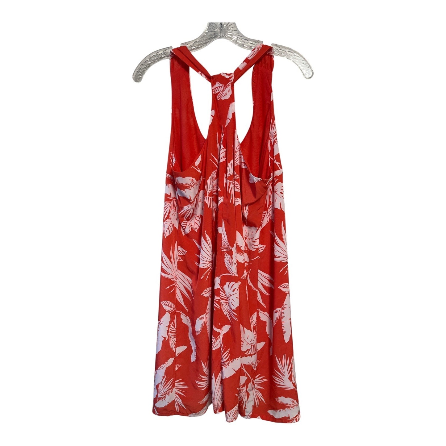 Old Navy Orange Tropical Print Sleeveless Dress Size L Summer Racerback