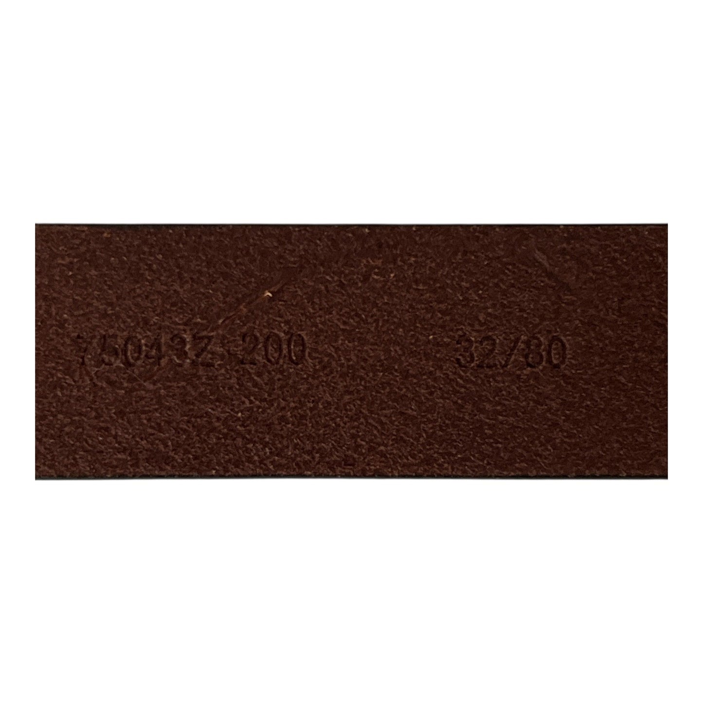 German Leather Belt with Penny-Farthing Bicycle Emboss – Brown Genuine Leather 32/80 Early 2000s