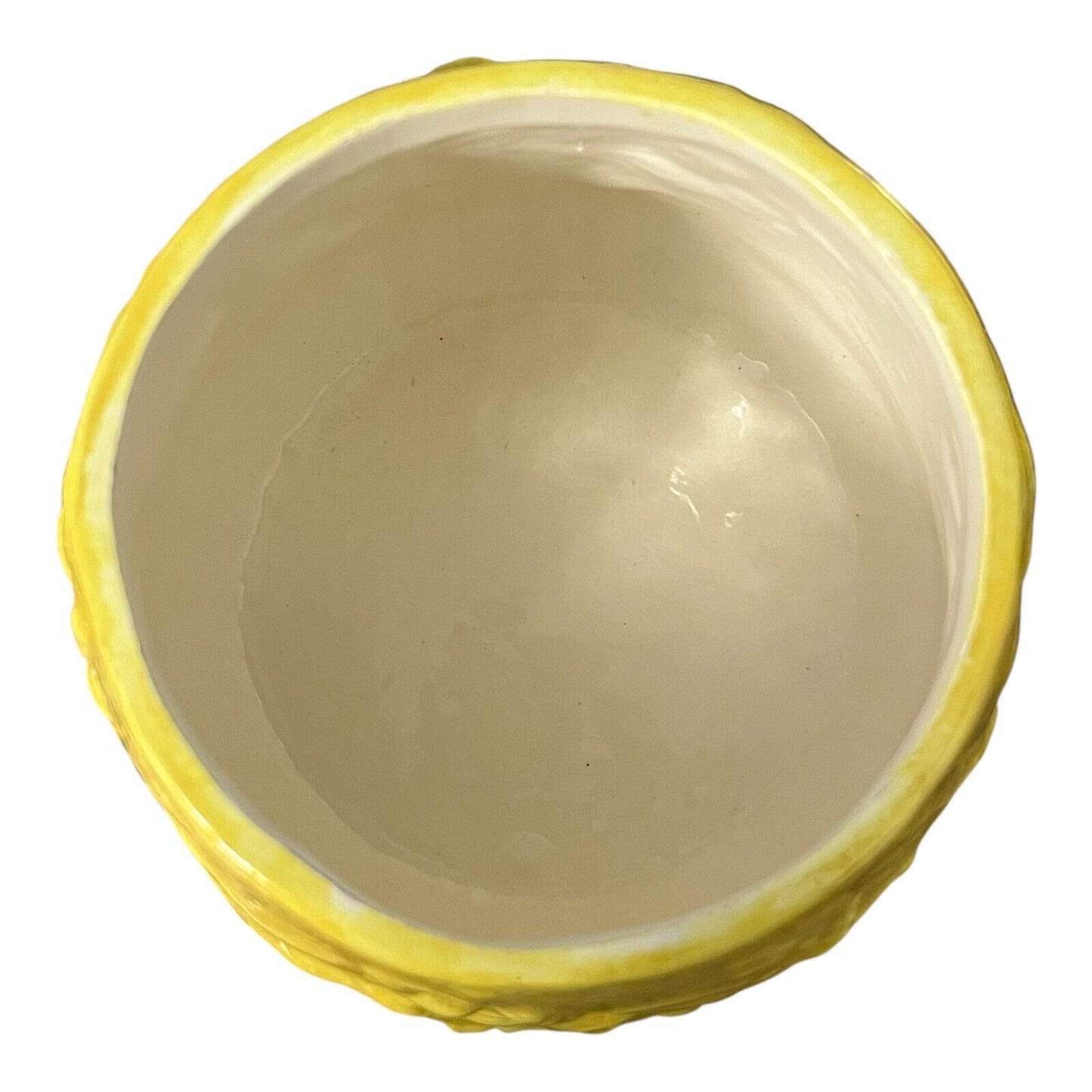 Vintage Signed By Sande Yellow Fairy Tale Cookie Jar Studio Pottery Storybook Relief 8.5"