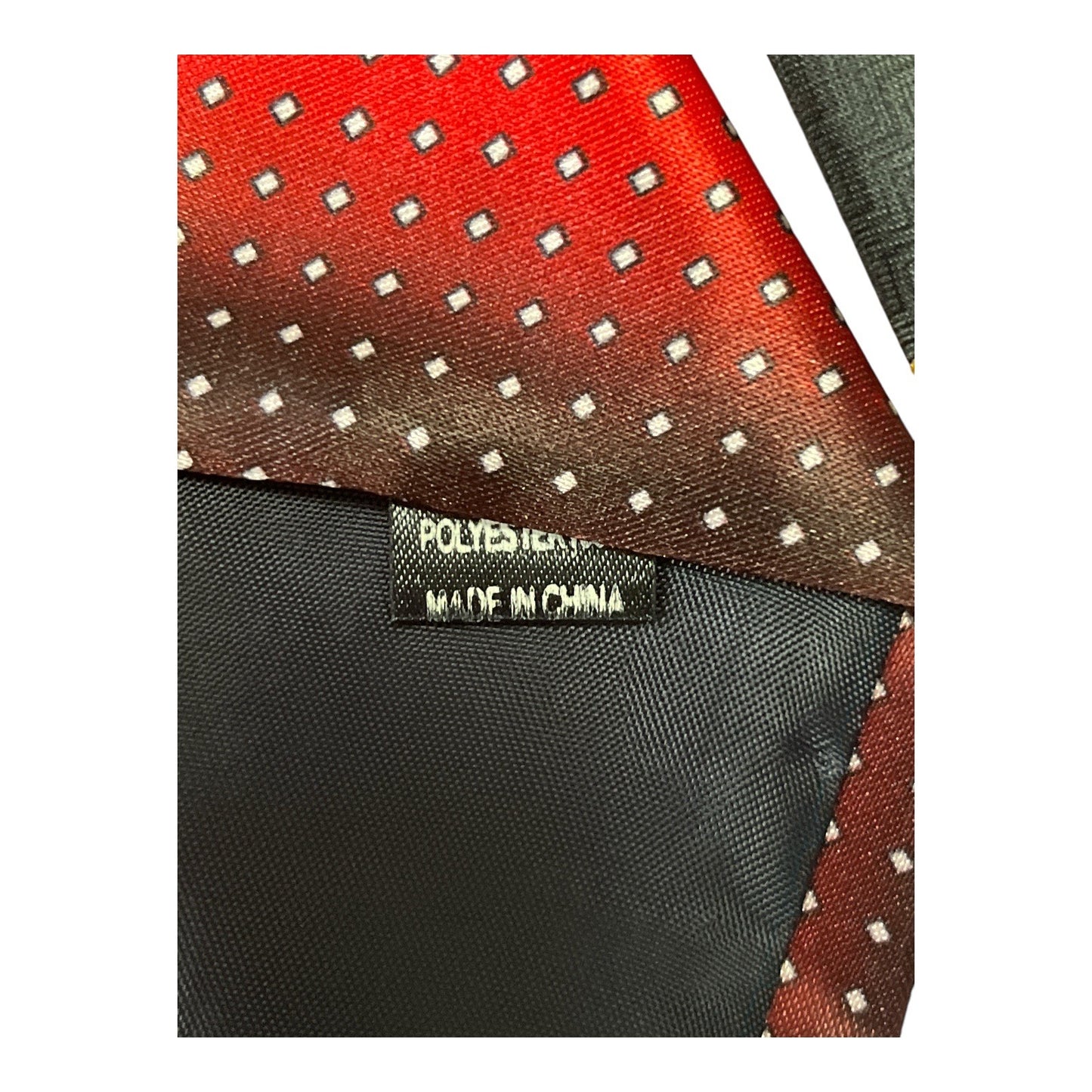 Vintage Fulei Men’s Neckties – Red Black Striped Dots & Gray Geometric Pattern