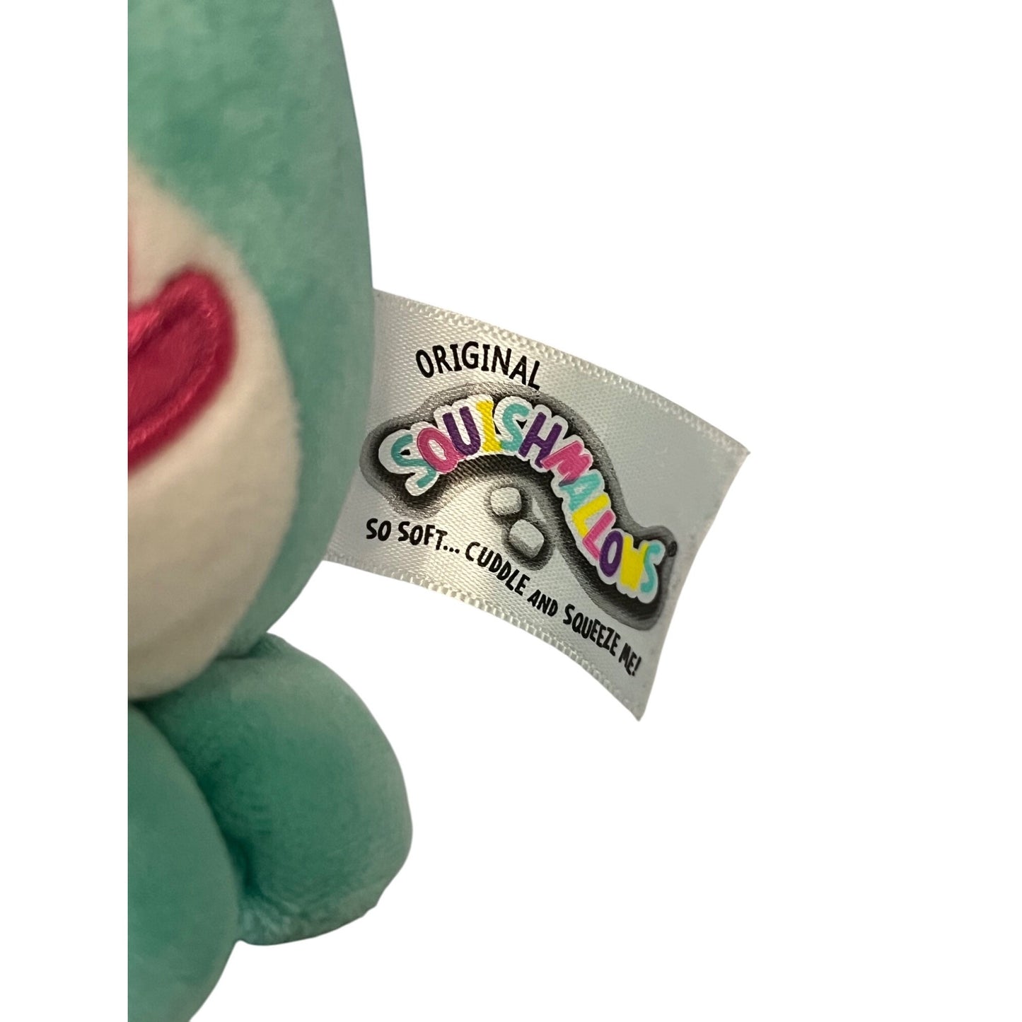 Squishmallows Original Plush Octopus Toy With Embroidered Hearts Green & White 7"