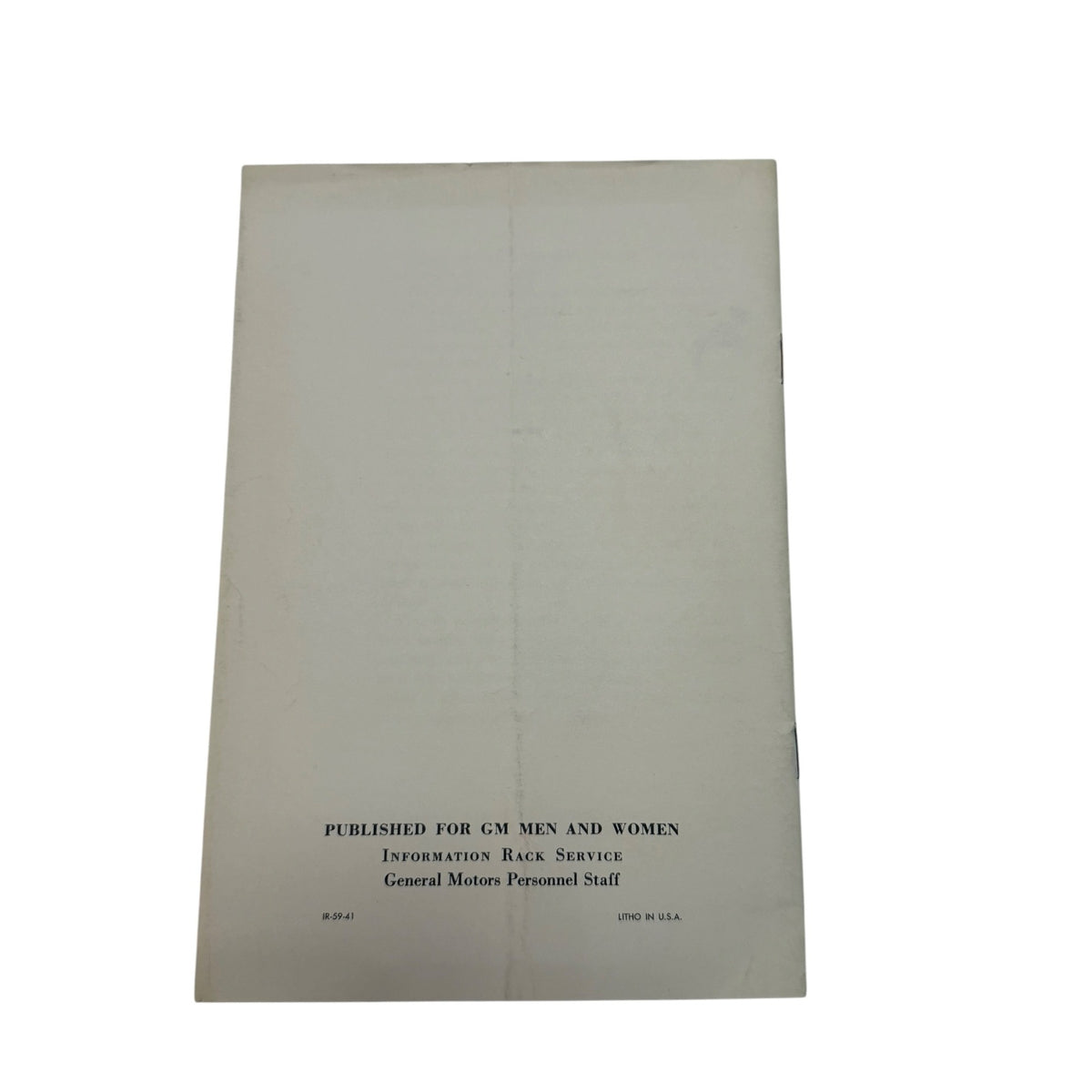 1959 GM Fisher Body Craftsman’s Guild Model Car Awards Booklet General Motors