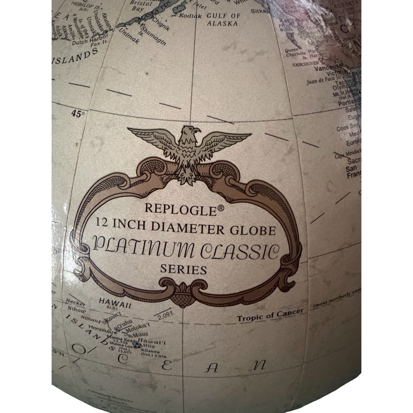 Replogle Platinum Classic Series 12 Inch World Globe Vintage Style Desktop Globe