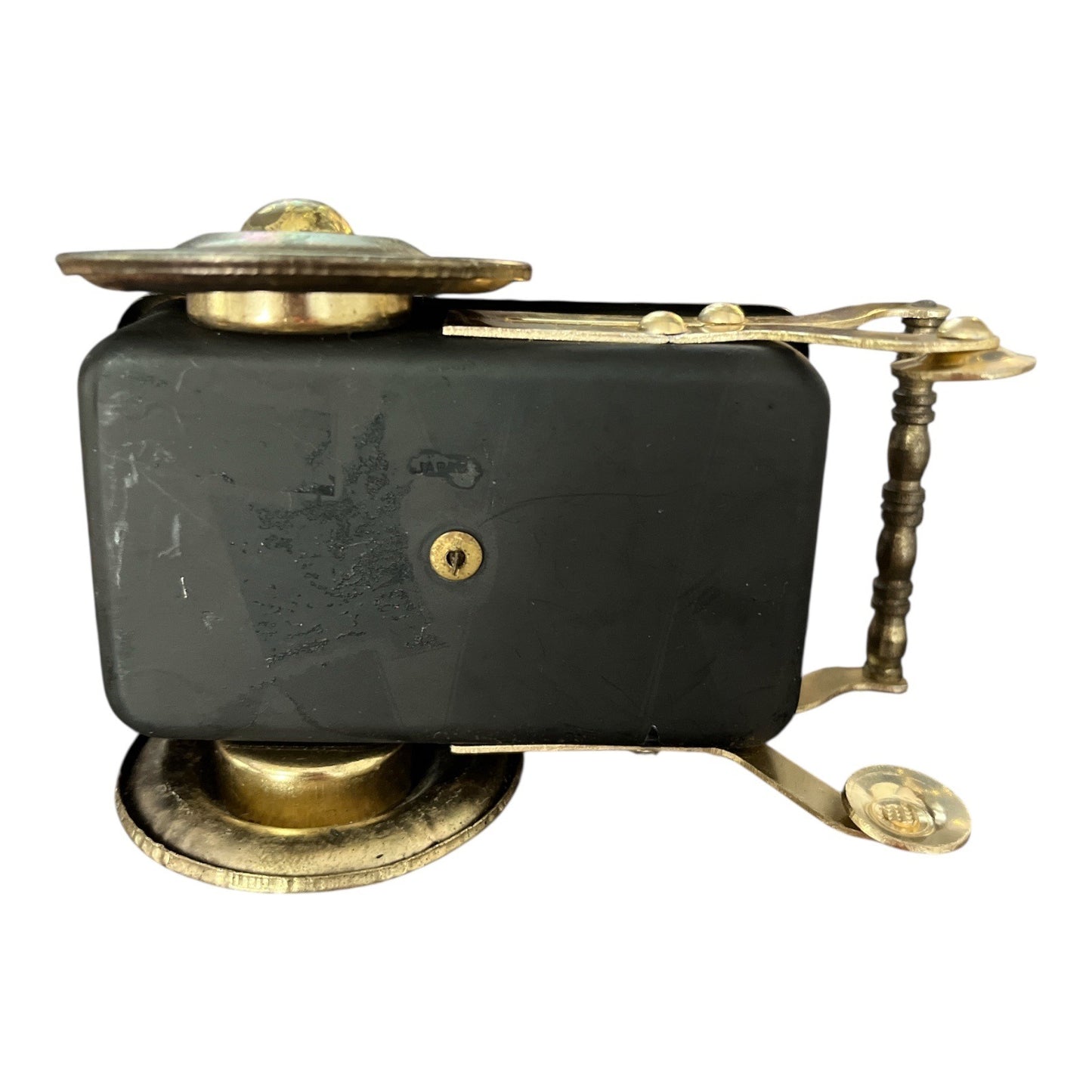 Vintage 1950s Brass & Glass Salt and Pepper Shaker Set in Wheelbarrow Cart – Souvenir of Natural Bridge, VA
