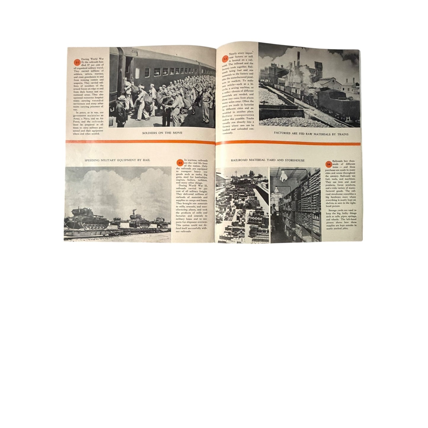 1954 Railroads at Work Sixth Edition Association of American Railroads Educational Picture Book