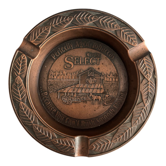 Vintage Winston Select Tobacco Advertising Ashtray – Copper-Tone