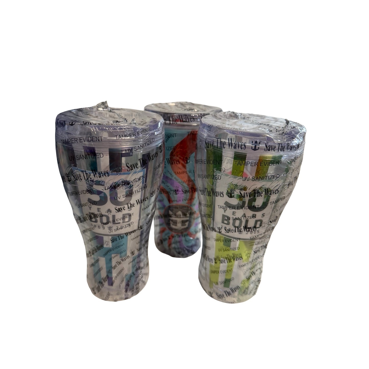 Royal Caribbean 50 Years Bold 1969–2019 Coca-Cola Save The Waves Tumbler Set