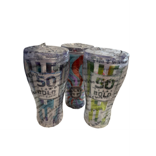 Royal Caribbean 50 Years Bold 1969–2019 Coca-Cola Save The Waves Tumbler Set