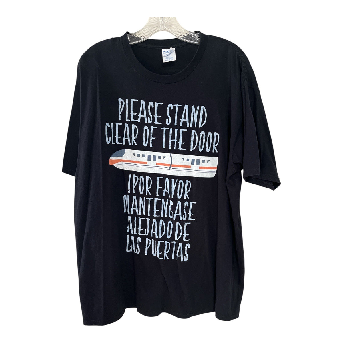 Port & Company Monorail Please Stand Clear of the Door Graphic T-Shirt Black XL