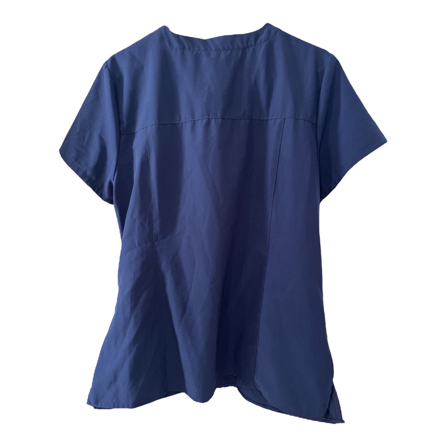 Joe Boxer Women’s L Navy Blue Scrub Top with Smiley Face Patch
