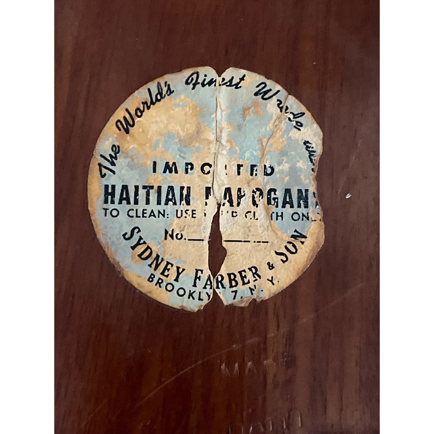 Vintage Haitian Mahogany Leaf-Shaped Divided Serving Tray Sidney Farber