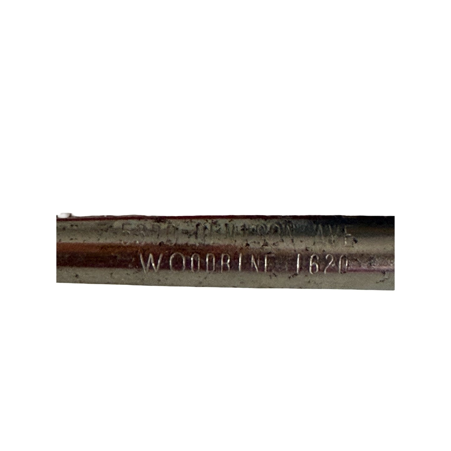 Vintage Woodbine 1620 Stainless Steel Iced Tea Spoon Schuster Funeral Home Advertising Souvenir