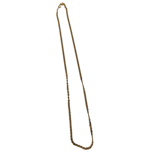 Vintage Citation Gold Tone Flat Curb Chain Necklace 23 Inch