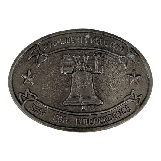 1976 Liberty Bell Bicentennial Belt Buckle Ring for Independence