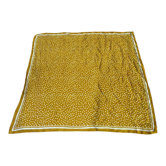Cleobella Mustard Yellow Polka Dot Scarf – 32” Square – 100% Polyester