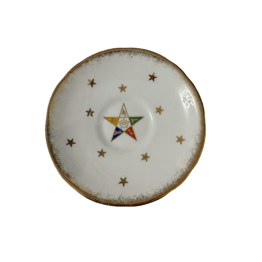 Vintage Royal Stafford Order of the Eastern Star OES Bone China Saucer England 5.5"