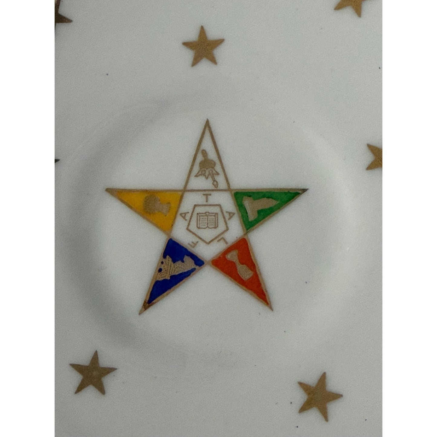 Vintage Royal Stafford Order of the Eastern Star OES Bone China Saucer England 5.5"