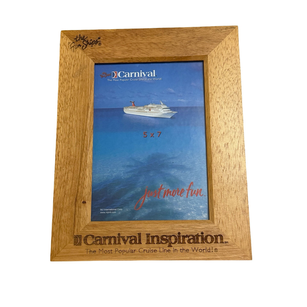 Carnival Inspiration Cruise Ship Wooden Picture Frame 5x7 Ron Ships