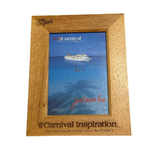Carnival Inspiration Cruise Ship Wooden Picture Frame 5x7 Ron Ships