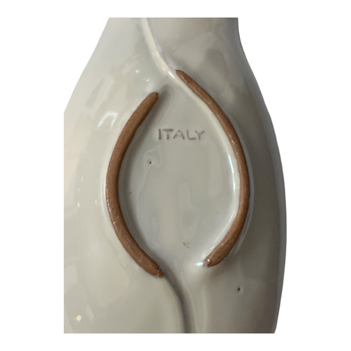 Hand-Painted Italian Ceramic Spoon Rest with Oranges – Signed Italy – 11x5