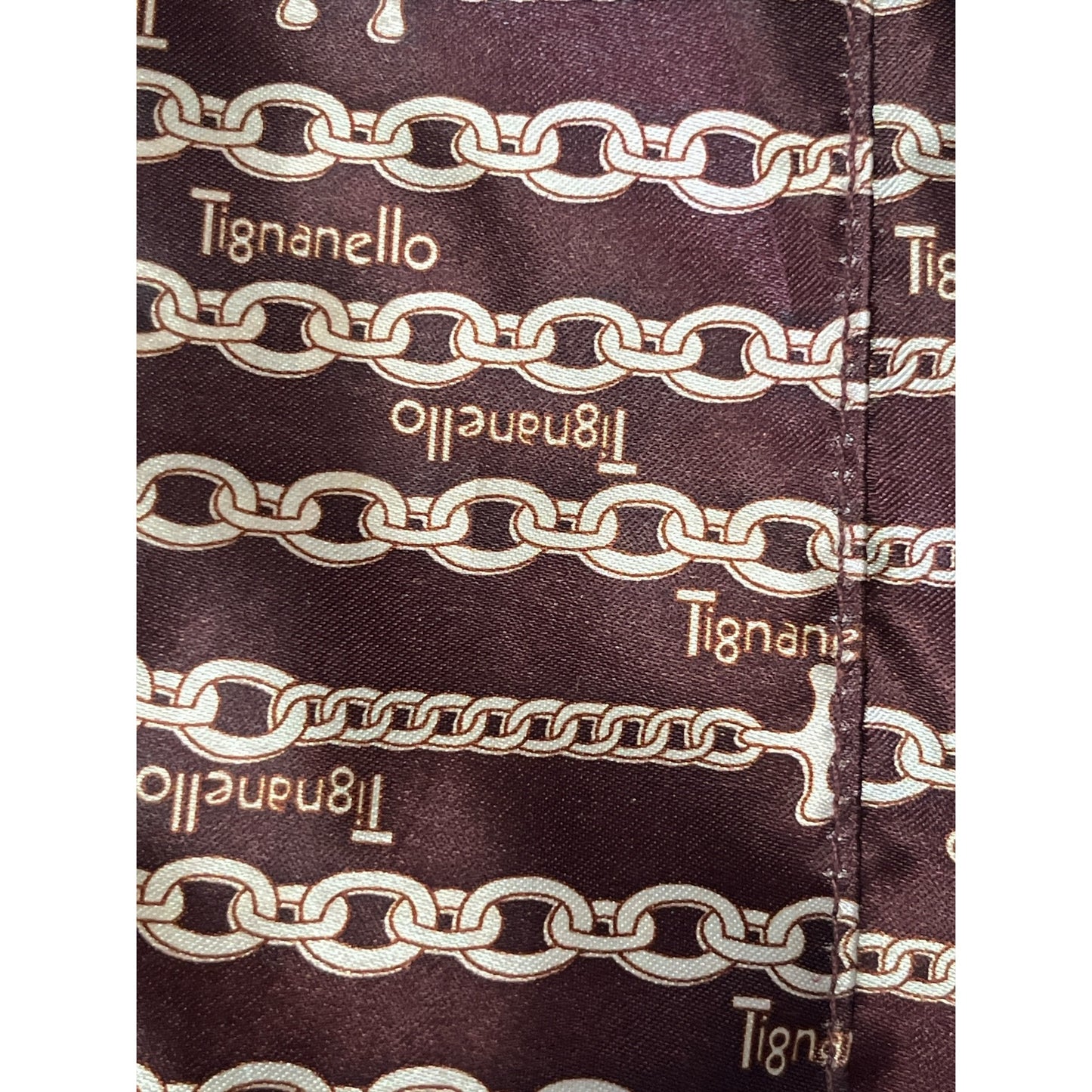 Tignanello Brown Leather Shoulder Bag Multi Pocket Organizer Purse