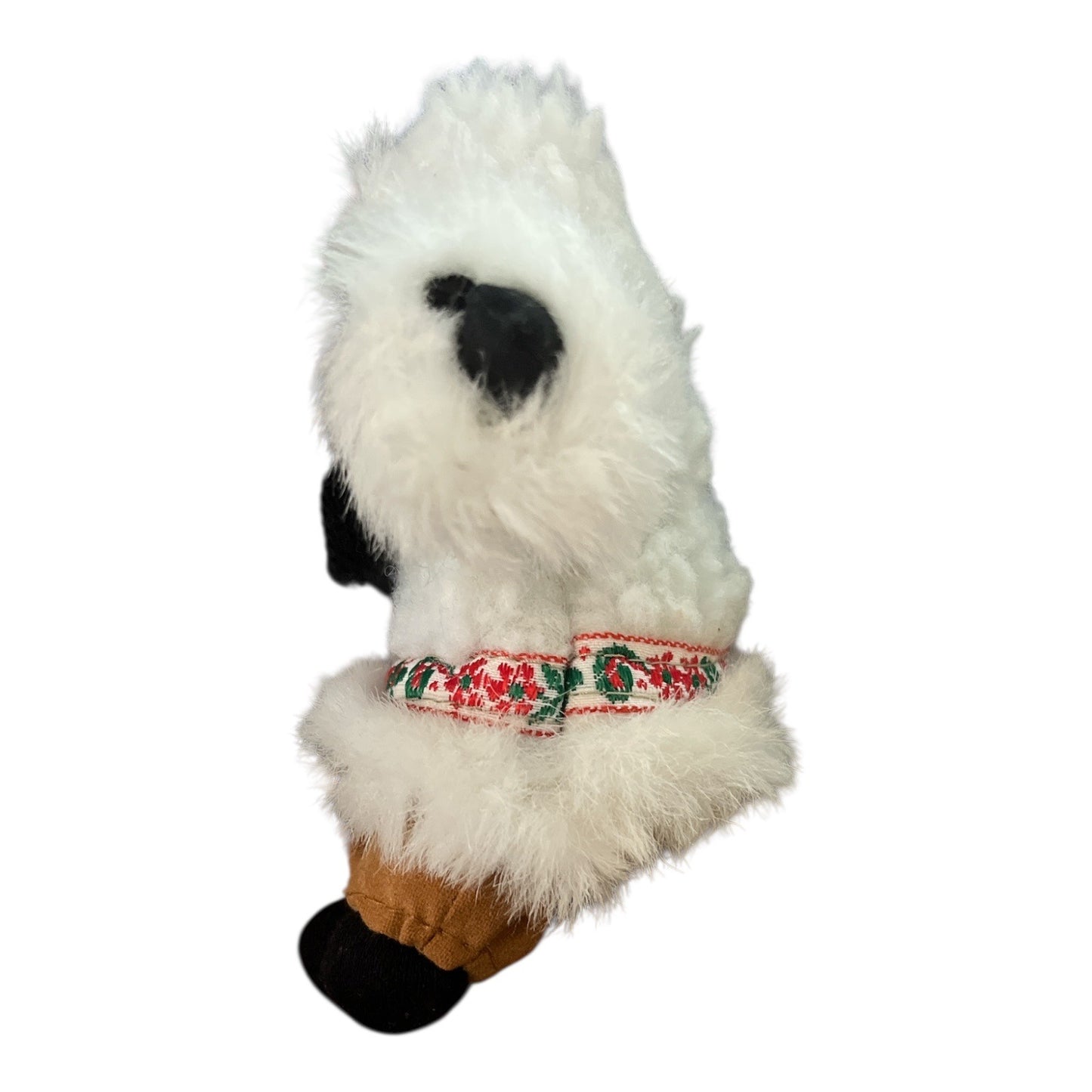 Eskimo Inuit Yupik Doll Girl – Alaska Souvenir – 5” Tall – Faux Fur Parka – Porcelain Face